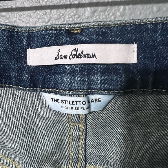 NWT Women’s Sam Edelman The Stiletto High Rise Flare Jeans Sz 16/33 Medium Wash. - Picture 6 of 7